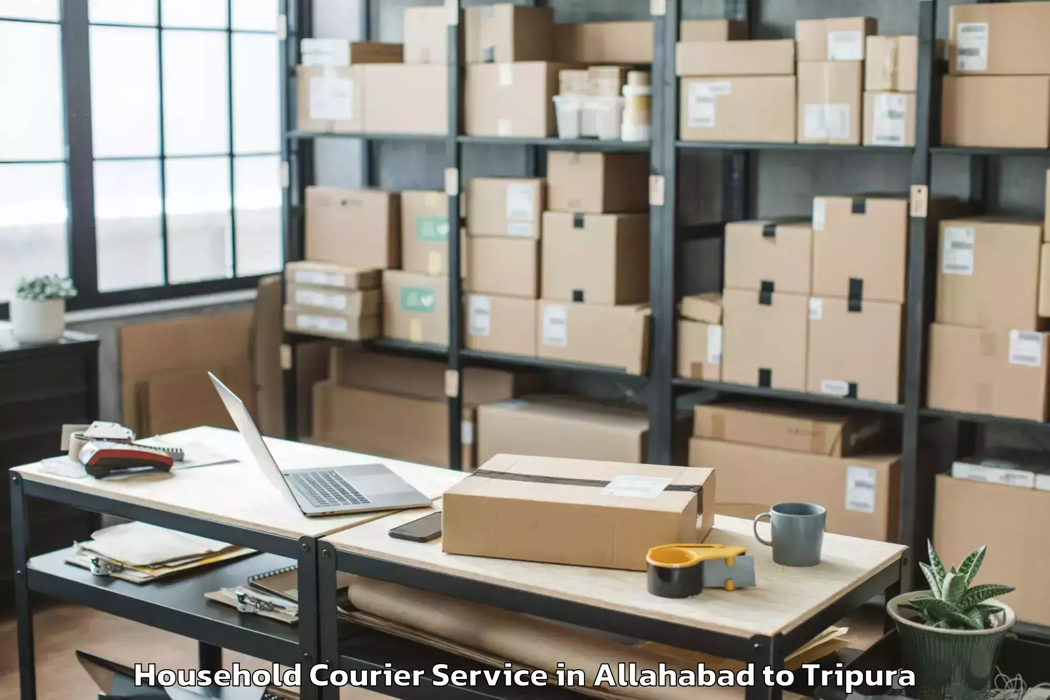 Easy Allahabad to Manu Bazar Household Courier Booking